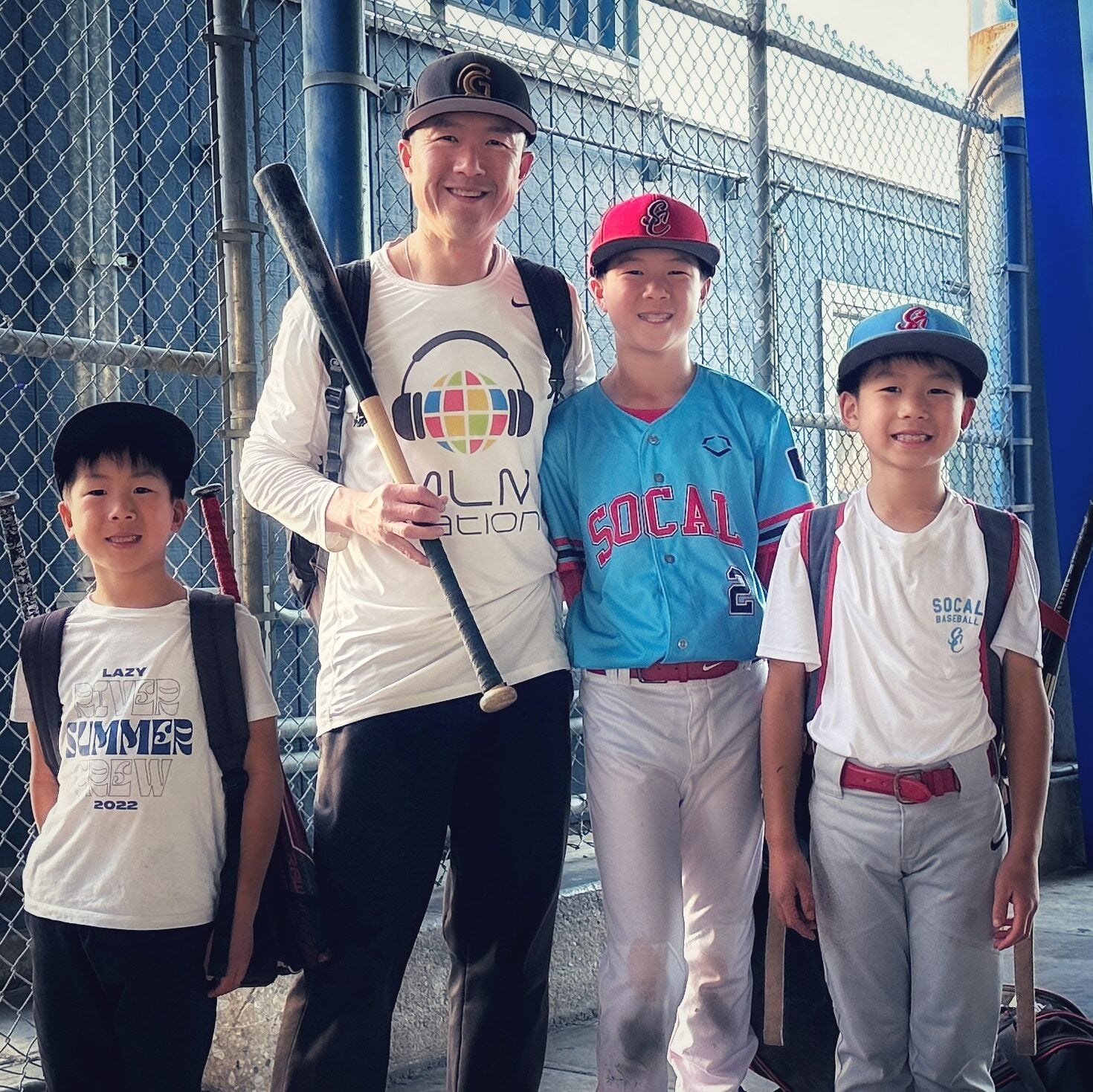 About Travel baseball authority showing Simon Chan and his 3 boys