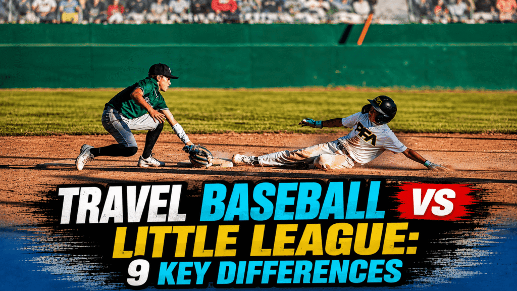 Youth baseball player sliding into second base during a game