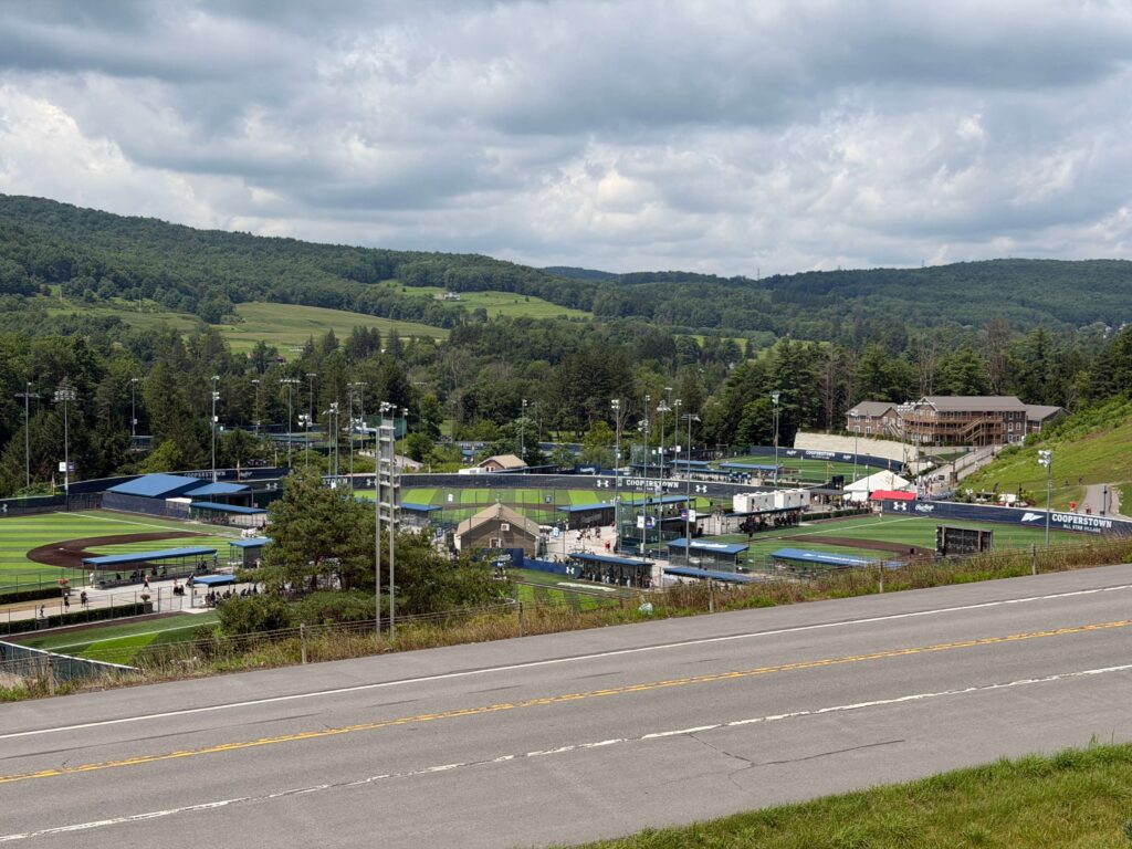 Road that turns into Cooperstown All Star village