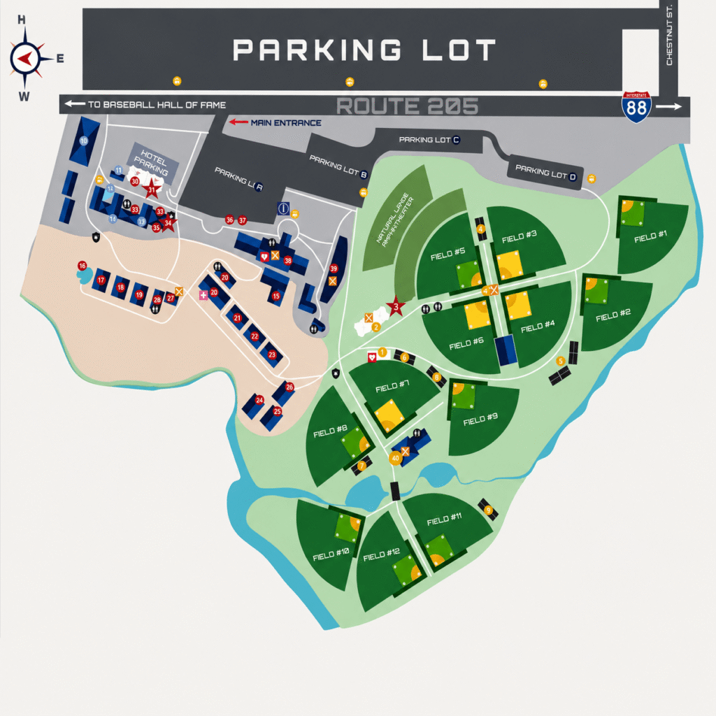 Cooperstown All Star Village field map
