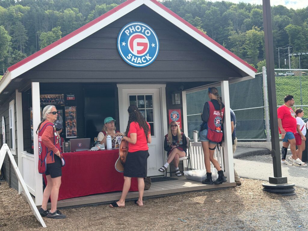 Photo shack order booth that is next to Field 6