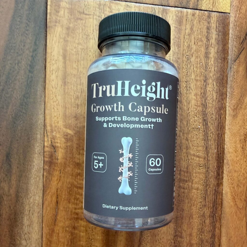 Bottle of Truheight growth supplement