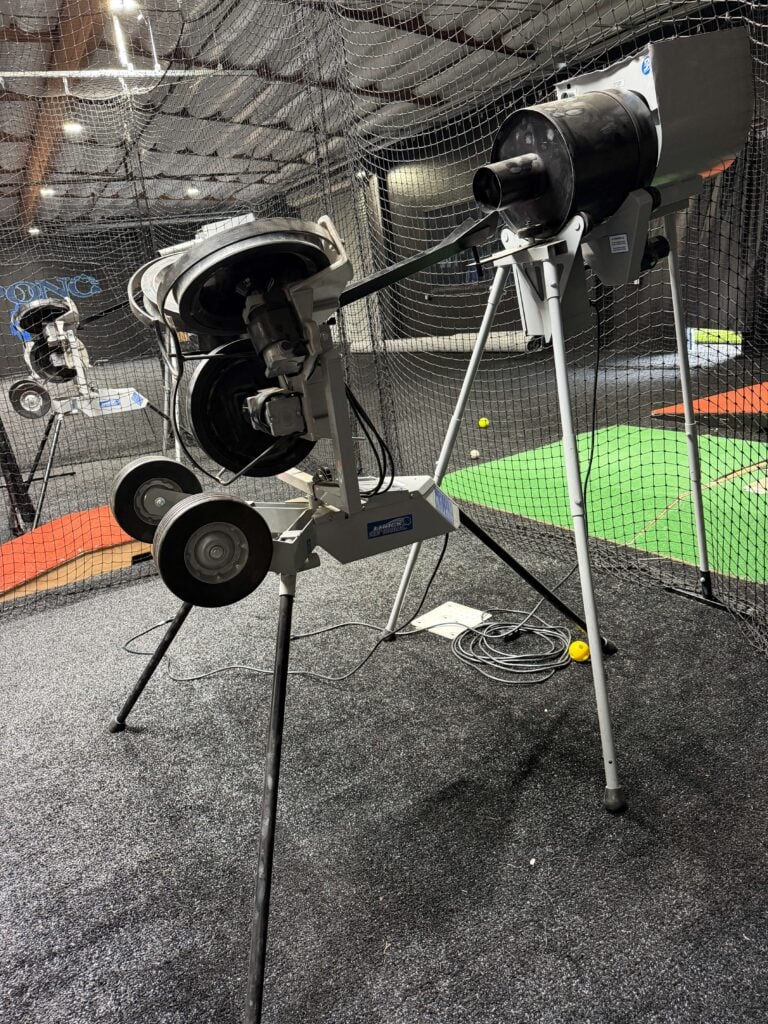 big hack attack baseball machine w top feeder