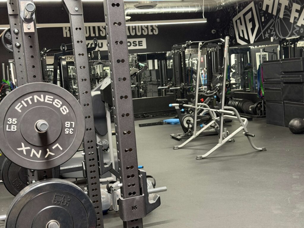 weight room at hit factory los angeles