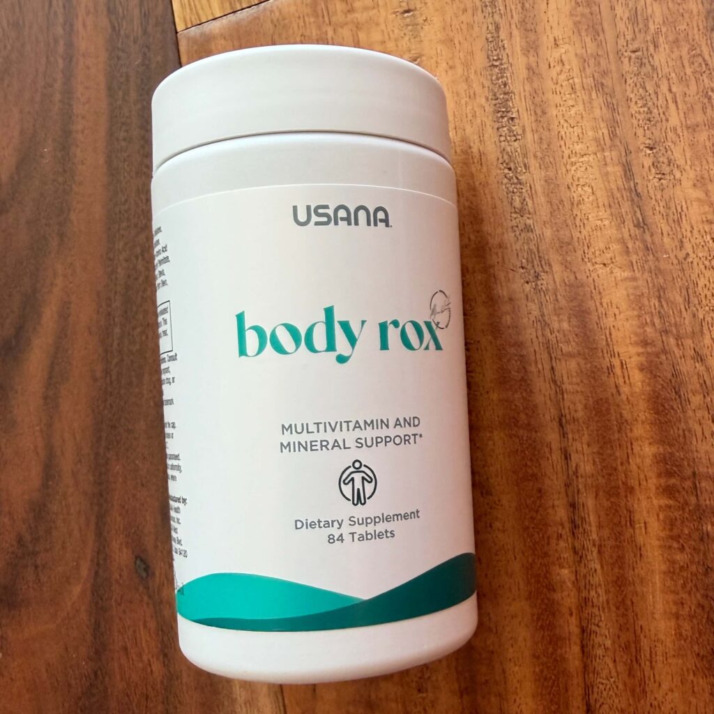 Bottle of teenager's multivitamin called Bodyrox by USANA Health Sciences